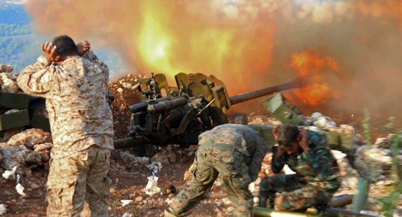 Quân đội Syria pháo kích (ảnh minh họa)