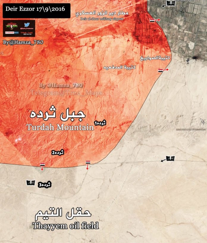 Bản đồ chiến sự Deir ez Zor tính đến ngày 17.08.2016