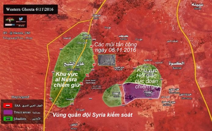 Tình hình chiến sự khu vực Tây Ghouta