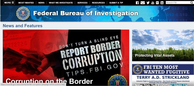 Trang web của Cơ quan điều tra liên bang Mỹ FBI