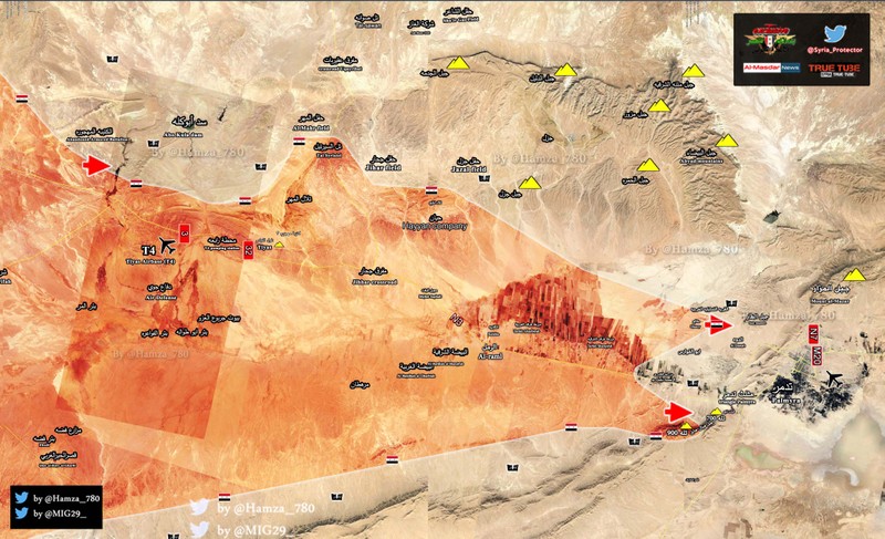 Quân đội Syria triển khai hai mũi tiến công đánh về thành phố cổ Palmyra