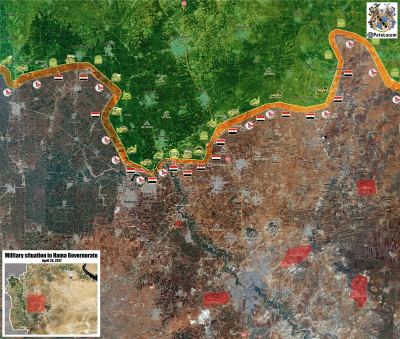 Chiến trường Hama, quân đội Syria cách thị trấn Lataminah.khoảng 1,5 km
