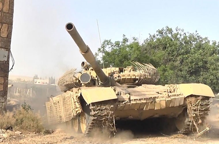 Xe tăng T-72 quân đội Syria trên chiến trường