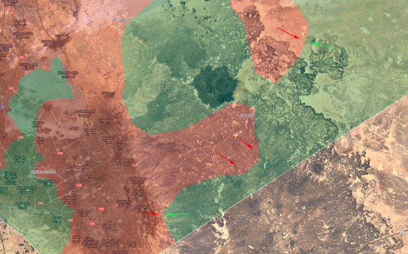 Hướng tấn công chính của quân đội Syria trên chiến tuyến chống phiến quân FSA thuộc vùng biên giới Jordan - Syria