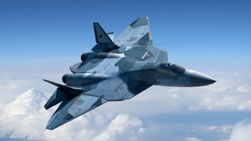 Máy bay tiêm kích tàng hình thế hệ 5 Su-57 - Ảnh không quân vũ trụ Nga