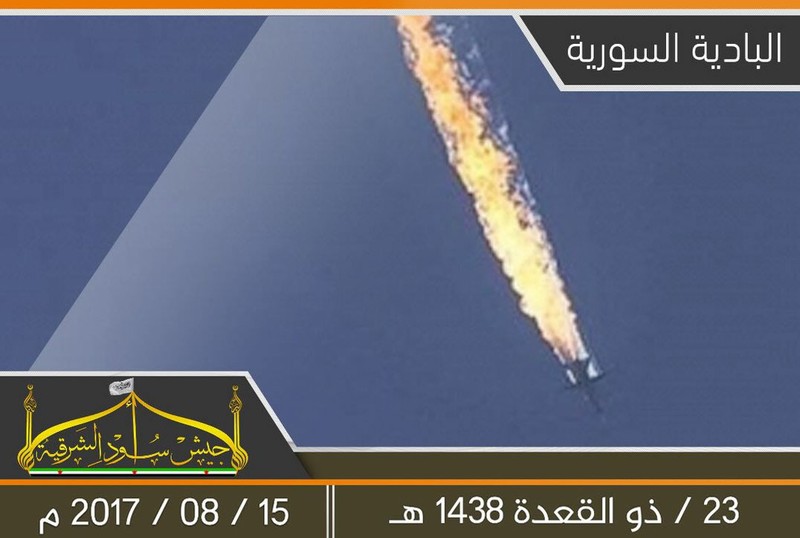 Nhóm chiến binh thánh chiến thuộc tổ chức Quân đội Syria tự do FSA tuyên bố bắn rơi máy bay MiG 21 quân đội Syria - Ảnh truyền thông mạng xã hội FSA
