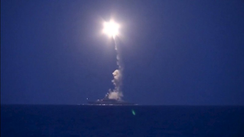 Hải quân Nga phóng tên lửa Kalibr vào IS trên chiến trường Syria, - ảnh minh họa Bộ quốc phòng Nga