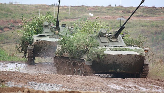 Một đơn vị hỗn hợp Nga - Belarus hiệp đồng tác chiến - ảnh RIA.Novosti