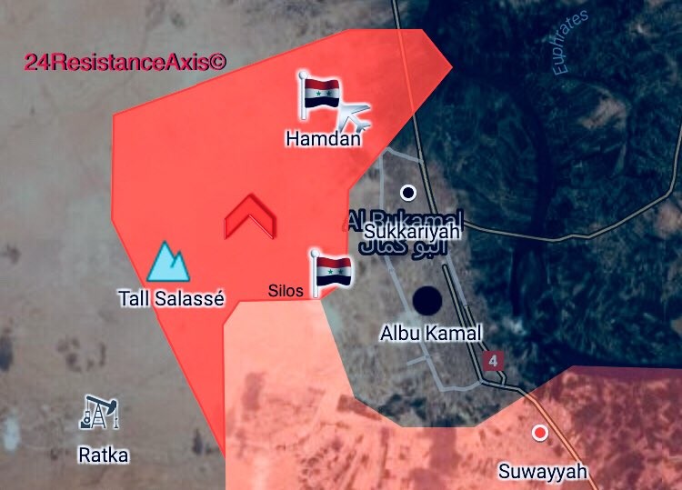 Khu vực quân đội Syria tiến công giair phóng thành phố Albukamal - ảnh South Front