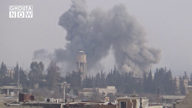Không quân Syria không kích ác liệt vùng Đông Ghouta - ảnh video minh họa
