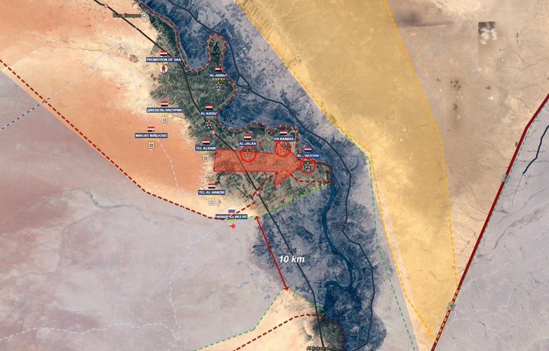 Lực lượng Tiger giải phóng liên tiếp 3 khu dân cư trên thung lũng sông Euphrates - ảnh Masdar News