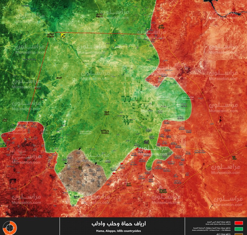 Tổng quan tình hình chiến sự Idlib, Hama, Aleppo, các hướng tấn công chính của quân đội Syria - ảnh Muraselon