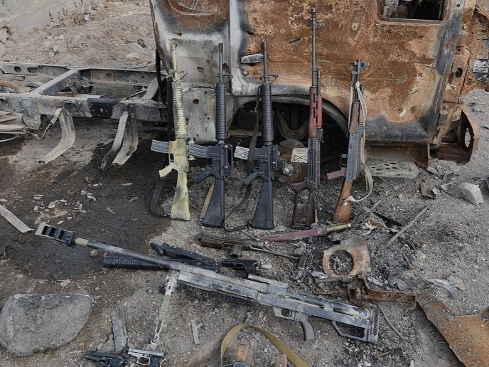 Một số vũ khí thu được sau cuộc tấn công - ảnh quân đội Syria