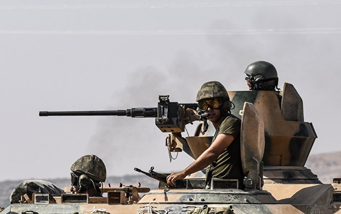 Binh sĩ Thổ Nhĩ Kỳ trên chiến trường Afrin - ảnh minh họa Masdar News