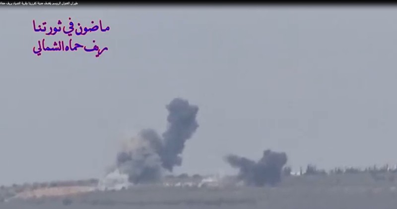 Không quân Nga không kích ác liệt Hama, ảnh minh họa video