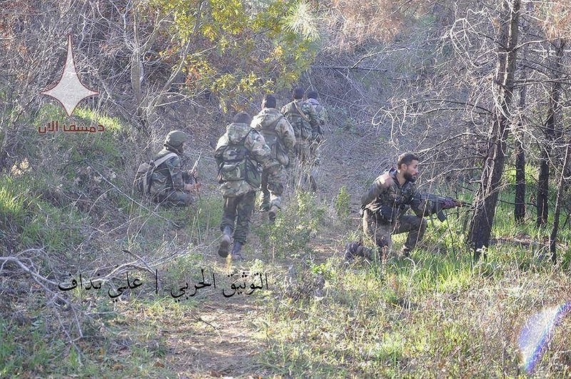 Binh sĩ quân đội Syria trên chiến trường Latakia, ảnh minh họa Masdar News