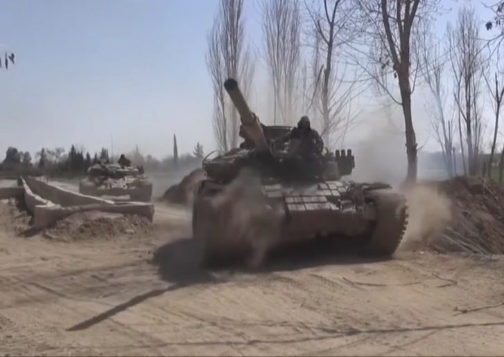 Xe tăng lực lượng Tiger tiến công trên chiến trường Đông Ghouta - ảnh minh họa video