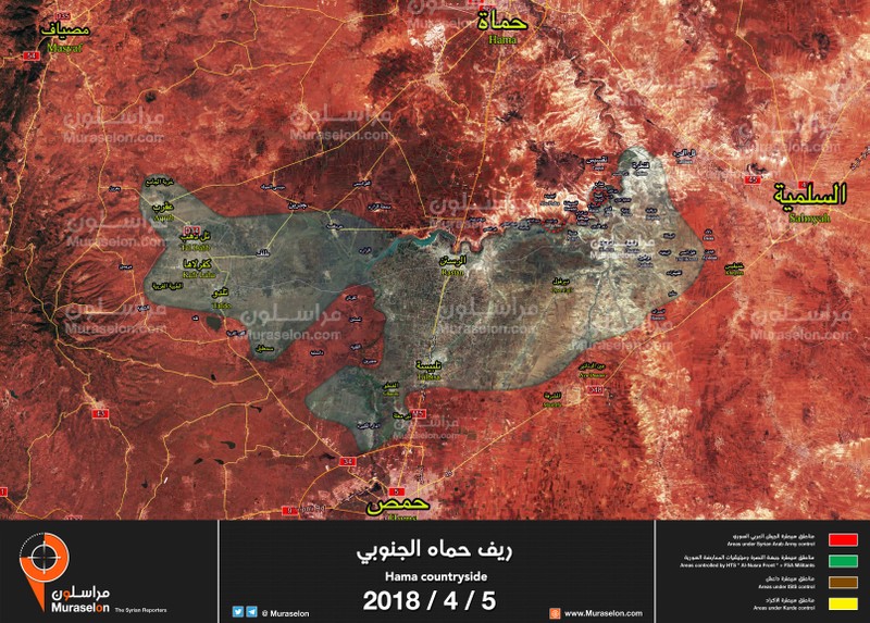 Tổng quan tình hình chiến sự khu vực Rastan, Homs - ảnh Muraselon