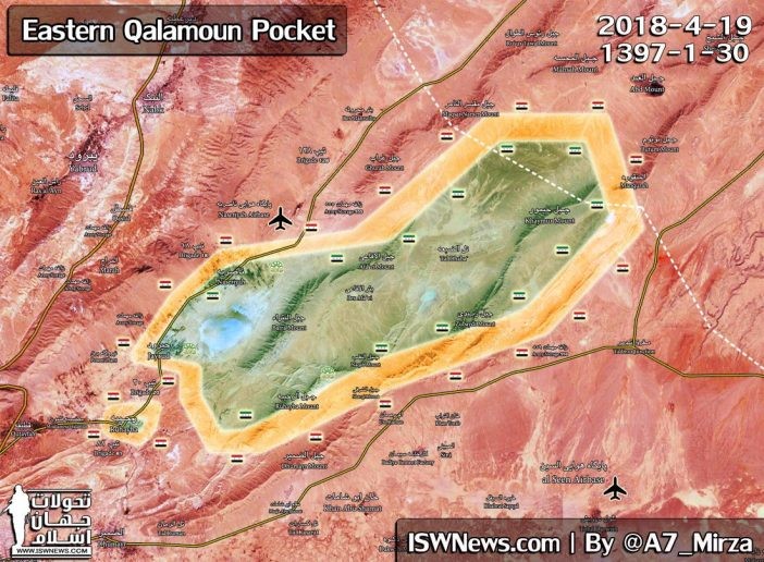 Các mũi tiến công của quân đội Syria. chủ công là su đoàn Tiger trên khu vực chiến trường Qalamoun- ảnnh minh họa South Fromt