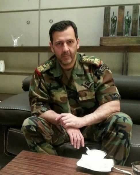 Thiếu tướng Maher Al-Assad, tư lệnh trưởng sư đoàn cơgiới số 4. ảnh mịm hỏa Mardas Newss