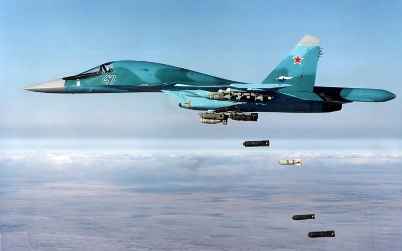 Máy bay ném bom Nga không kích ở Syria - ảnh minh họa Mardas News