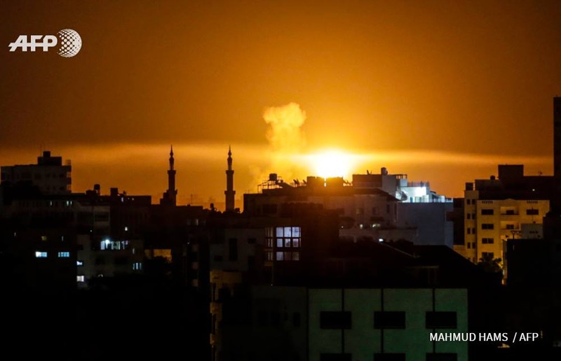 Không quân Isrel không kích Hamas trên dải Gara. Ảnh minh họa  ShehabAgency