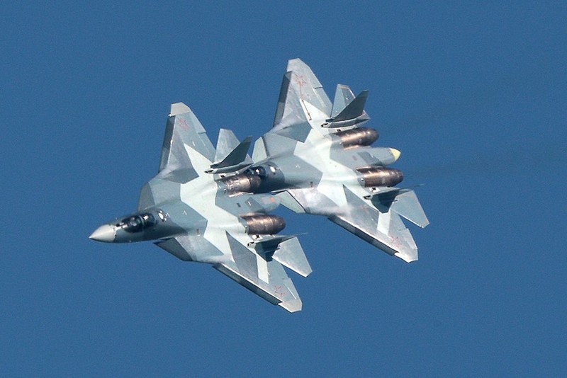 Náy bay tiêm kích tàng hình Su-57. Ảnh minh họa của RG