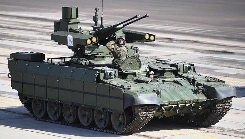 Xe BMPT “Terminator” trên Quảng trường Đỏ. Ảnh RIA.Novosti