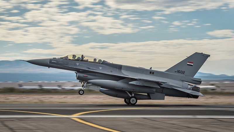 Máy bay F-16 không quân Iraq cất cánh. Minh họa South Front
