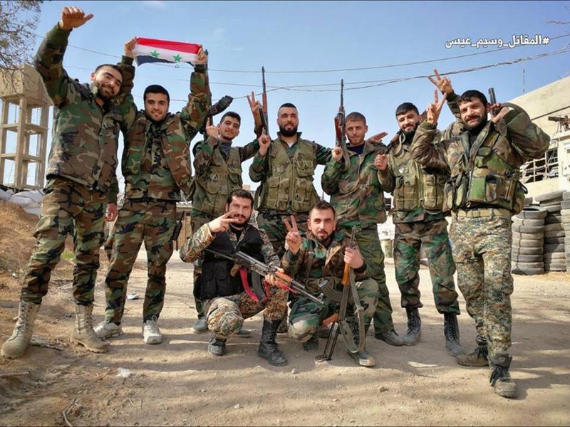 Binh sĩ quân đội Syria trong cuộc tấn công trên tỉnh Suwayda. Ảnh minh họa Masdar News