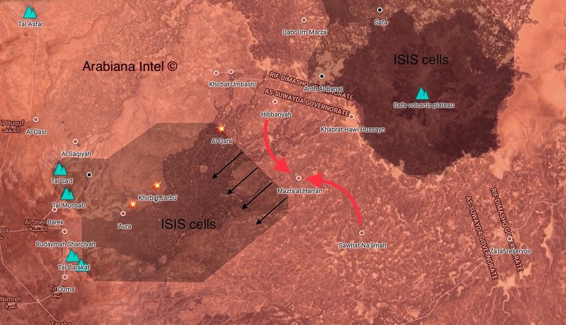 Quân đội Syria tiếp tục tấn công trên vùng hoang mạc Sweida. Ảnh minh họa South Front