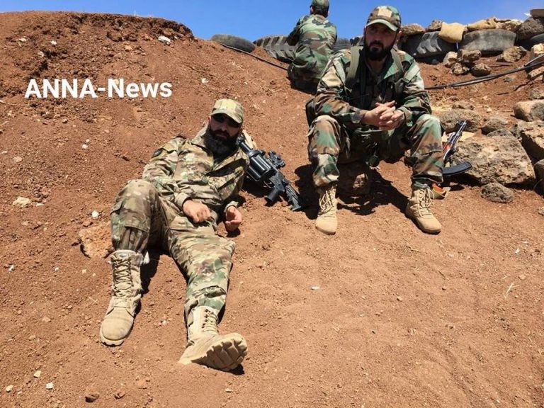 Binh sĩ quân đội Syria trong chiến đấu trên vùng ngoại ô thành phố Daraa. Ảnh Masdar News