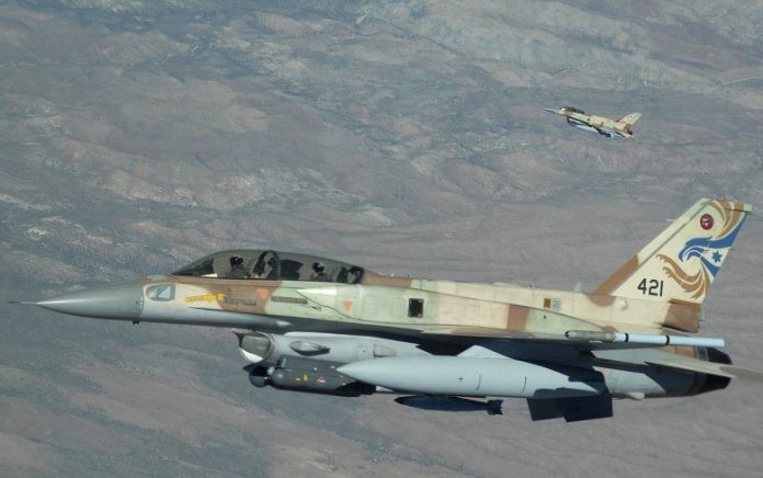 Máy bay chiến đấu Israel, ảnh minh họa Masdar News