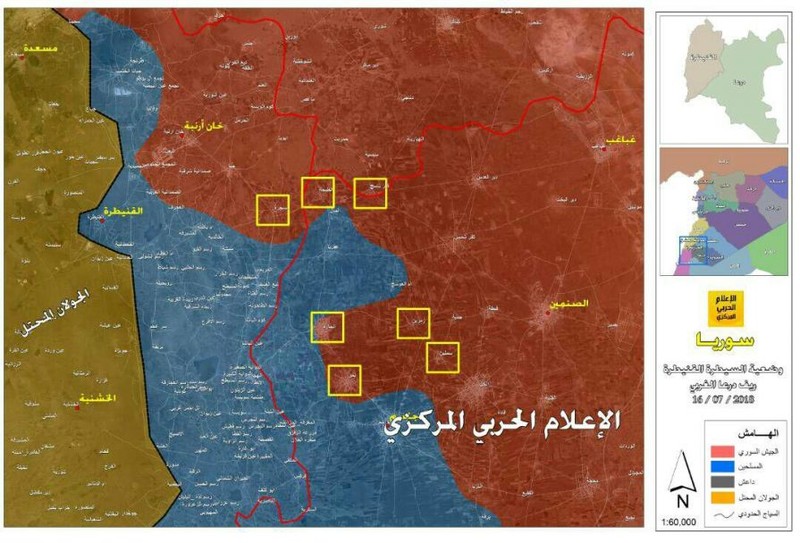 Lực lượng Tiger giải phóng tam giác tử thần trên chiến trường Daraa. Ảnh Hezbollah