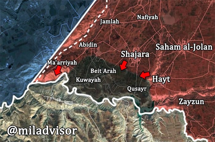 Cuộc tấn công của sư đoàn cơ giới số 4 vào thị trấn Shajarah ngày 31.07.2018. Ảnh minh họa South Front