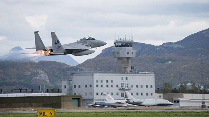 Lực lượng không quân NATO ở Na Uy bắt đầu xuất kích tham gia diến tập. Ảnh: truyền thông cuộc diễn tập Trident Juncture.