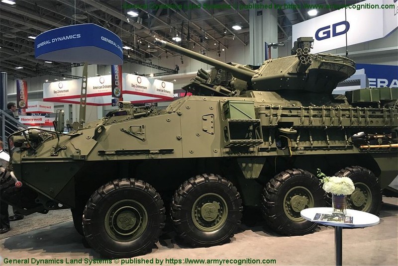 Xe thiết giáp bánh hơi Stryker A1 của hãng General Dynamics Land Systems Canada. Ảnh minh họa Armyrecognition