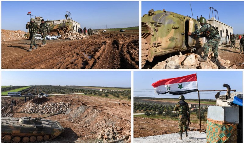 Các đơn vị quân đội Syria thực hiện nhiệm vụ an ninh trên địa phận Idlib và bắc Hama. Ảnh minh họa: South Front.
