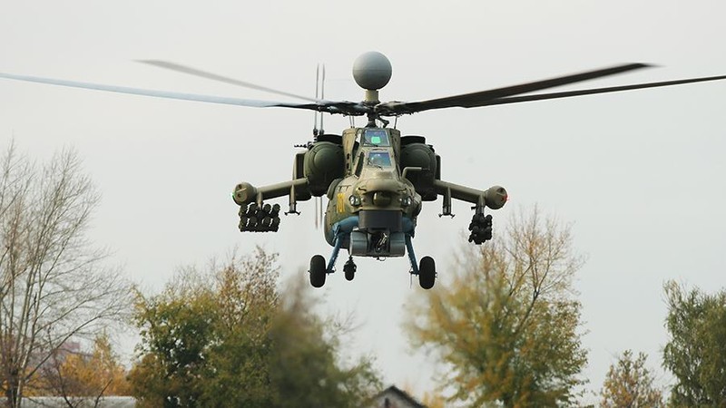 Mi-28NM xuất kích tham gia chiến đấu thử nghiệm ở bắc Hama, Syria. Ảnh minh họa: Masdar News.