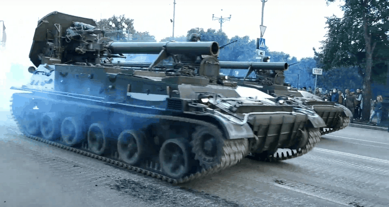 Súng cối 2S4 Tyulpan 240 mm quân đội Nga. Ảnh Military Ukraine.