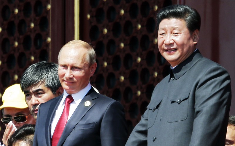 Tổng thống Nga Vladimir Putin và Chủ tịch Trung Quốc Tập Cận Bình. 