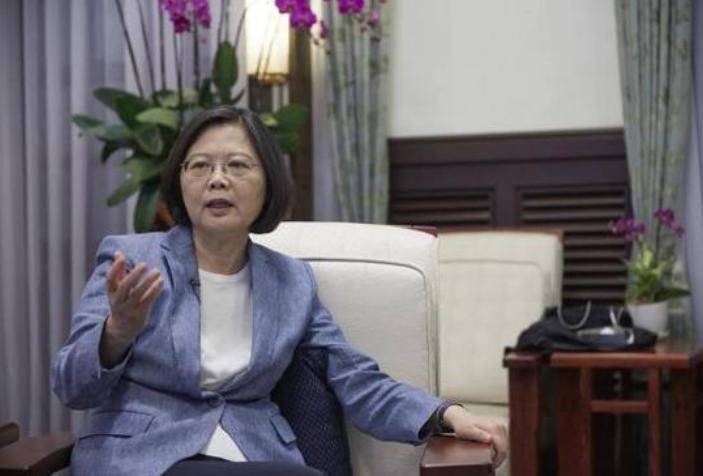 Lãnh đạo Đài Loan, bà Thái Anh Văn trả lời phỏng vấn tờ Nhật báo phố Wall Mỹ ngày 5/10/2016. Ảnh: Sina