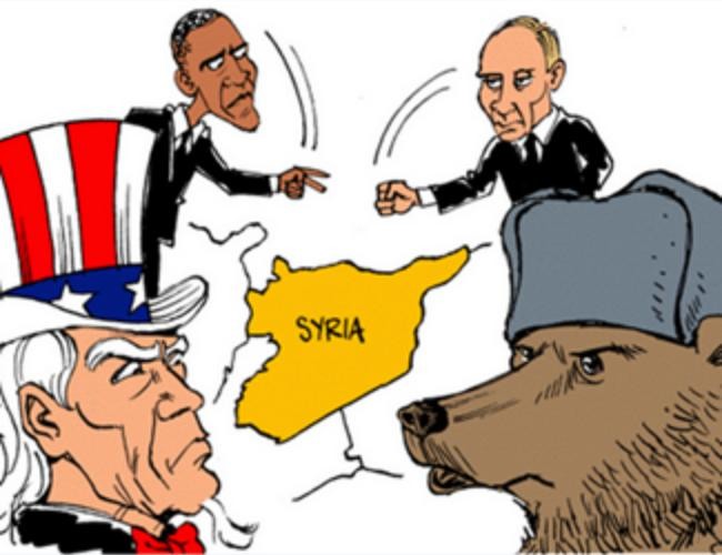 Mỹ và Nga đối đầu vì vấn đề Syria. Ảnh: Cankao