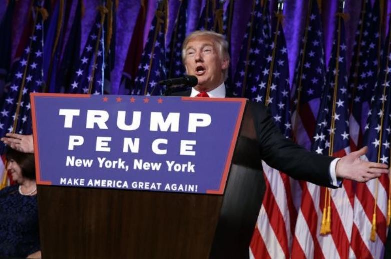 Ông Donald Trump phát biểu tại New York ngày 9/11/2016. Ảnh: Cankao