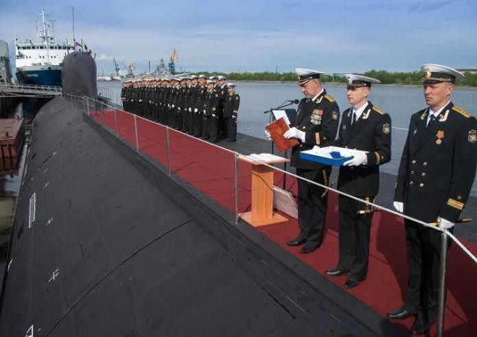 Hải quân Nga biên chế tàu ngầm hạt nhân chiến lược lớp Borey. Ảnh: Sputnik