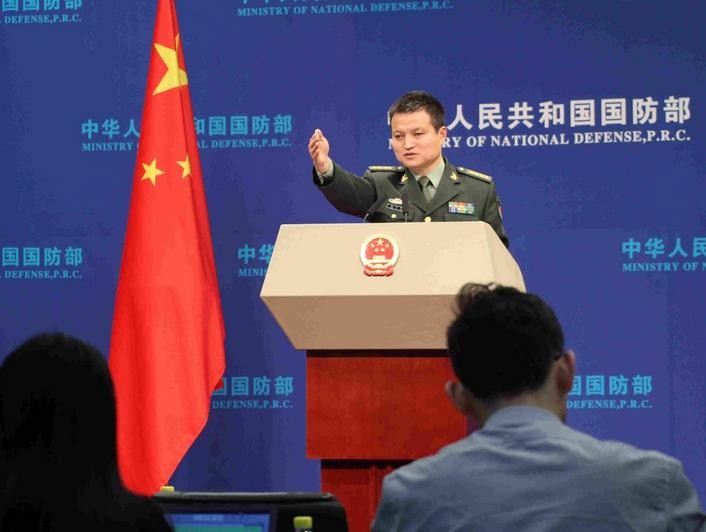 Người phát ngôn Bộ Quốc phòng Trung Quốc, Đại tá Dương Vũ Quân. Ảnh: Tân Hoa xã
