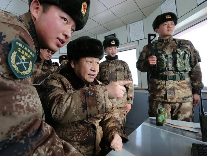 Năm 2014, Chủ tịch Trung Quốc Tập Cận Bình thị sát Quân khu Nội Mông Cổ. Ảnh: Takungpao.