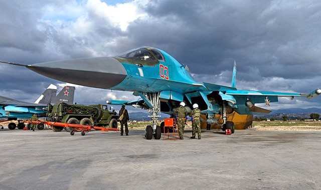 Cường kích tối tân Su-34 Nga tham gia chiến dịch quân sự tại Syria