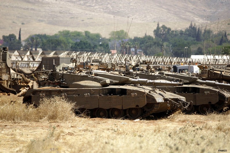 Dàn xe tăng Merkava của quân đội Israel