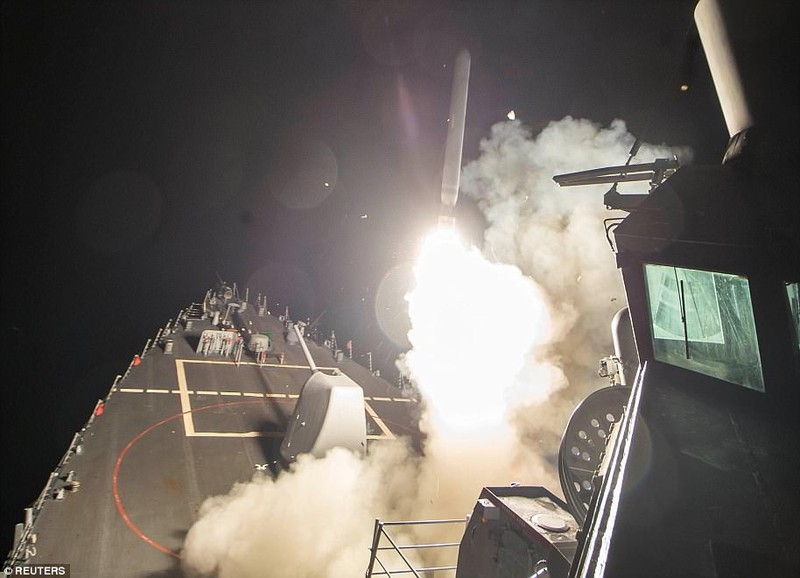 Mỹ phóng tên lửa Tomahawk tấn công Syria hồi tháng 4/2018